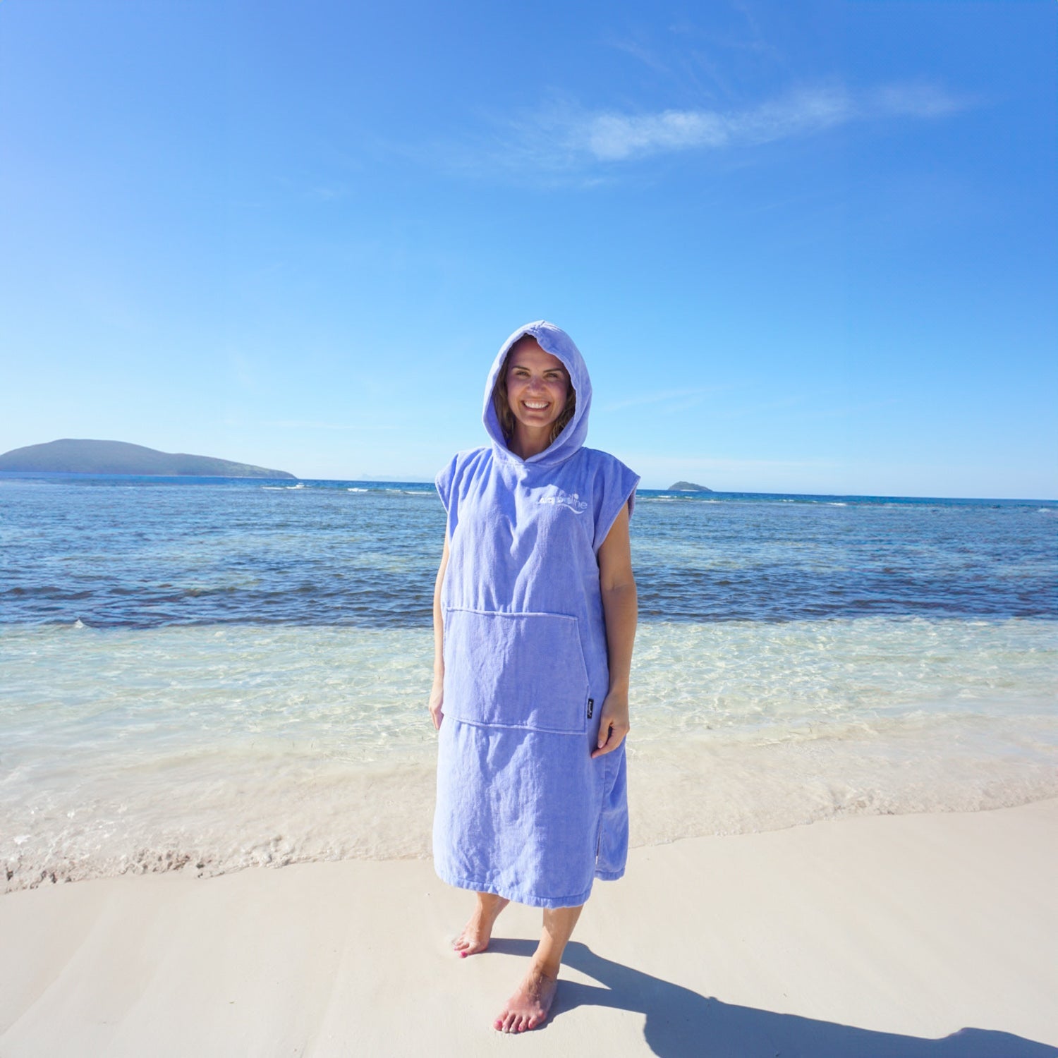 Adults Hooded Towel Poncho - Aqualine AU